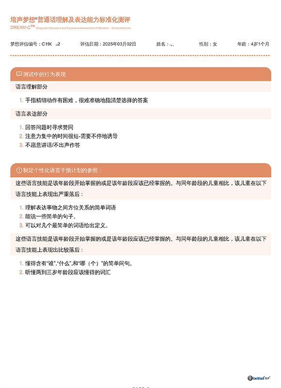 DREAM-S Assessment Report - Fail