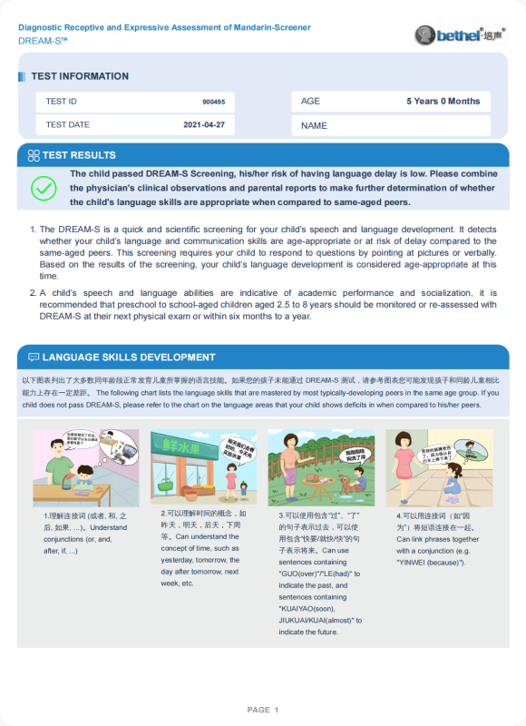 DREAM-S Assessment Report - Pass