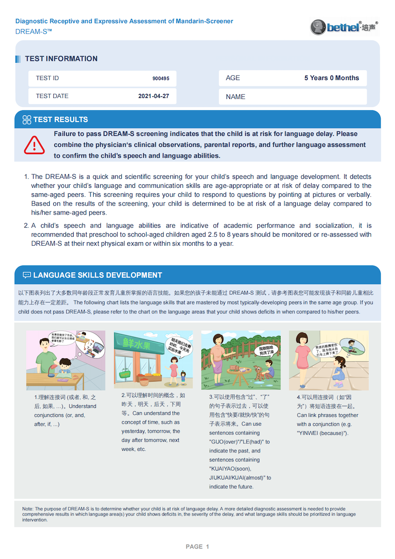DREAM-S Assessment Report - Fail
